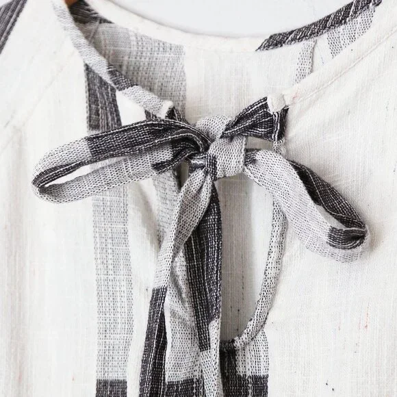 Ace & Jig Beatrice Blouse Top Mural Size M Reversible Cotton Lagenlook Rare $260 - Picture 7 of 16